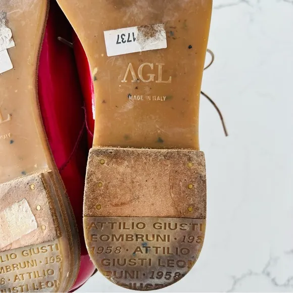 AGL Attilio Giusti Leombruni Patent Leather Oxford Shoes