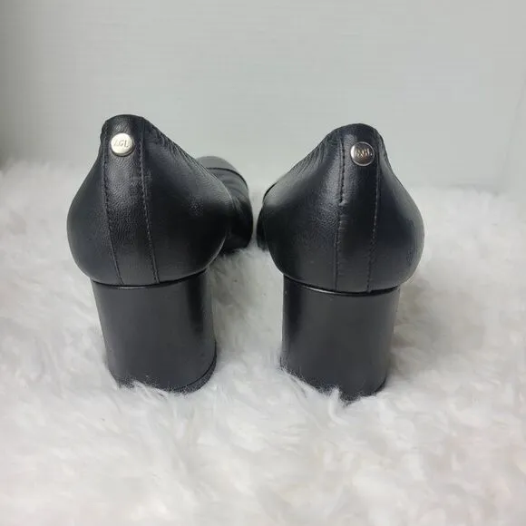 AGL Attilio Giusti Leombruni Women's Shoes 9 Black Leather Patent Cap Toe Pump