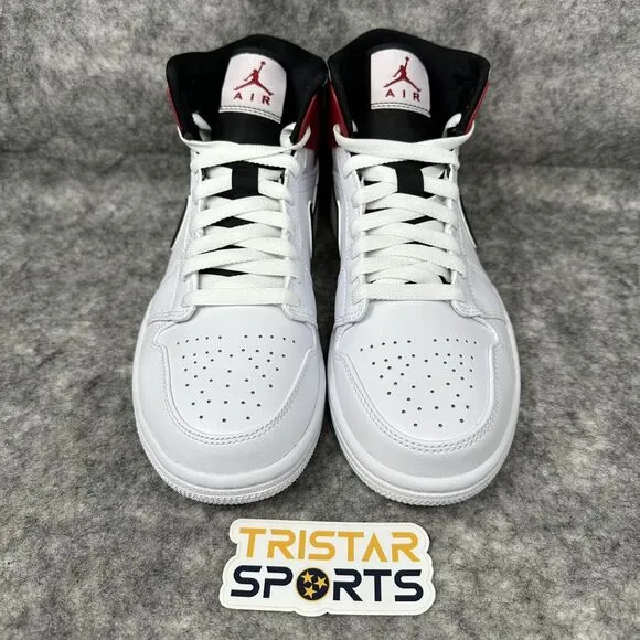 Air Jordan 1 Mid Shoes Mens Size 7.5 Chicago White Red Black 554724-116