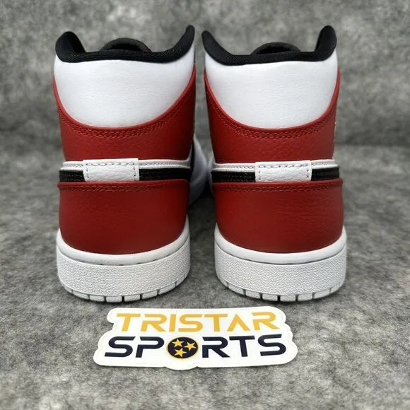 Air Jordan 1 Mid Shoes Mens Size 7.5 Chicago White Red Black 554724-116