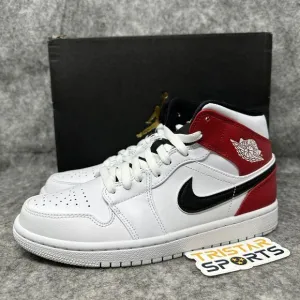 Air Jordan 1 Mid Shoes Mens Size 7.5 Chicago White Red Black 554724-116