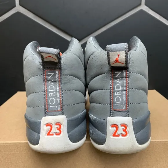 Air Jordan 12 GS Cool Grey Sneakers Size 6 Youth