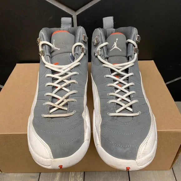 Air Jordan 12 GS Cool Grey Sneakers Size 6 Youth