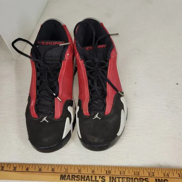 Air Jordan 14 Shoes Mens Size 8.5 Red Retro Gym Basketball Athletic Jordans Shoe