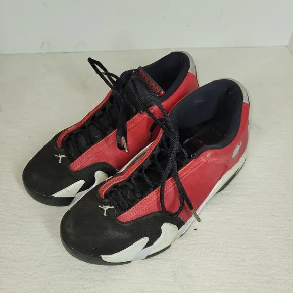 Air Jordan 14 Shoes Mens Size 8.5 Red Retro Gym Basketball Athletic Jordans Shoe