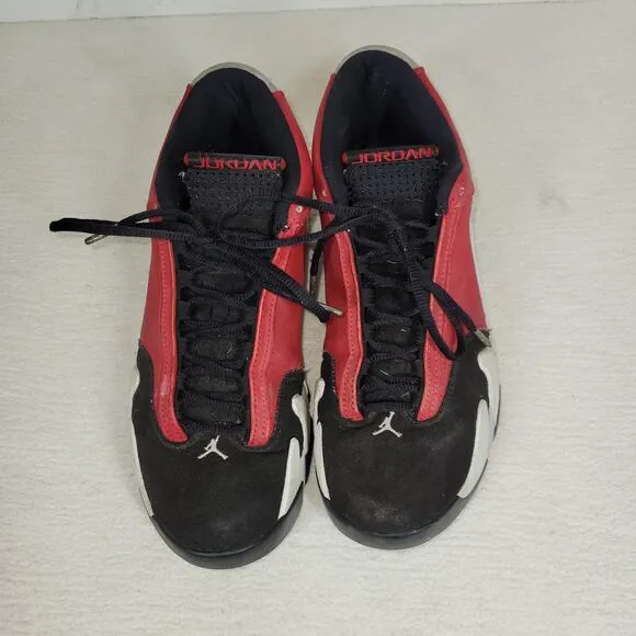Air Jordan 14 Shoes Mens Size 8.5 Red Retro Gym Basketball Athletic Jordans Shoe
