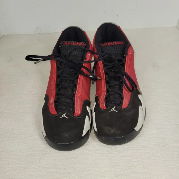 Air Jordan 14 Shoes Mens Size 8.5 Red Retro Gym Basketball Athletic Jordans Shoe