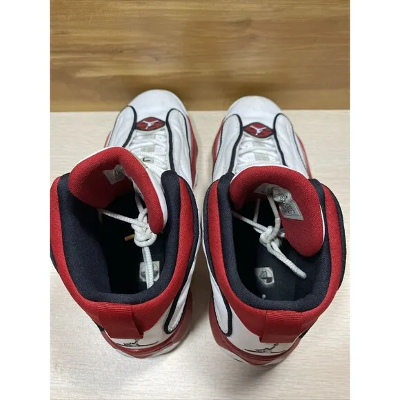 AIR JORDAN PRO STRONG CHICAGO DC7911-101 SHOES 7Y YOUTH WOMANS 8.5 WHITE GYM RED