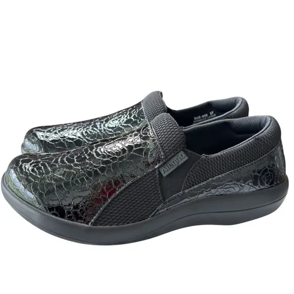 Alegria Duette Womens Clog Shoes Size US 6.5 / 7  EU 37 Black Patent Leather