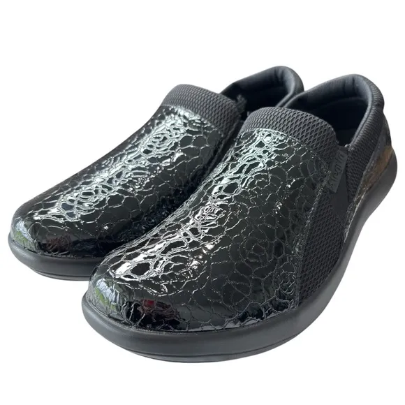 Alegria Duette Womens Clog Shoes Size US 6.5 / 7  EU 37 Black Patent Leather