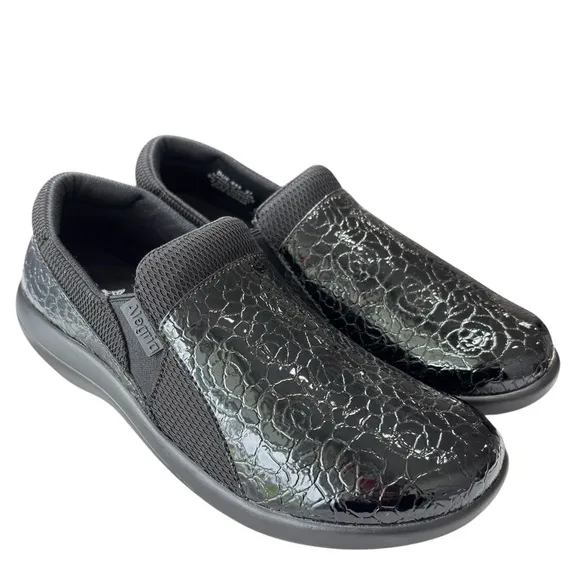 Alegria Duette Womens Clog Shoes Size US 6.5 / 7  EU 37 Black Patent Leather