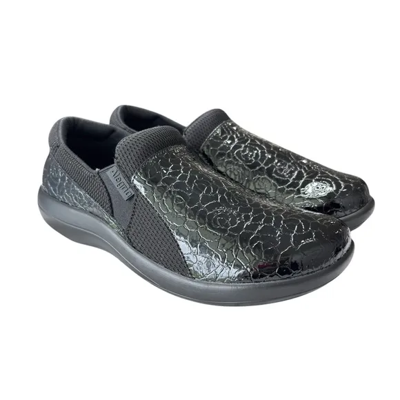 Alegria Duette Womens Clog Shoes Size US 6.5 / 7  EU 37 Black Patent Leather