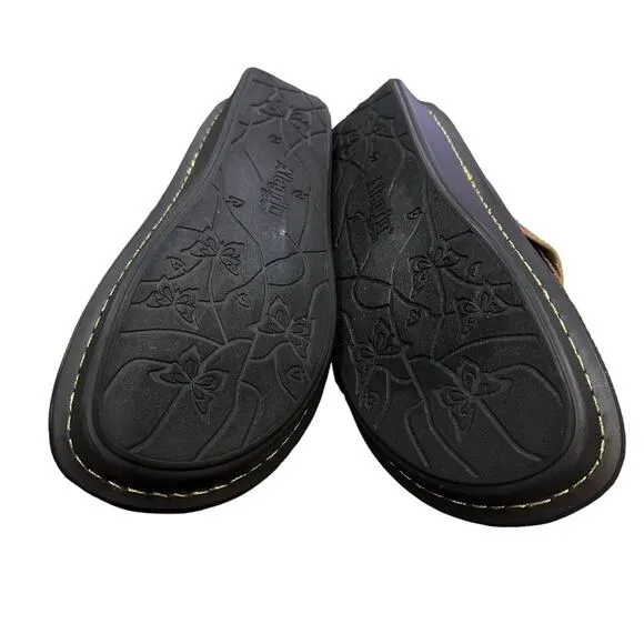 Alegria Marie western romance size 42 Leather suede and smooth floral pattern