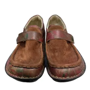 Alegria Marie western romance size 42 Leather suede and smooth floral pattern