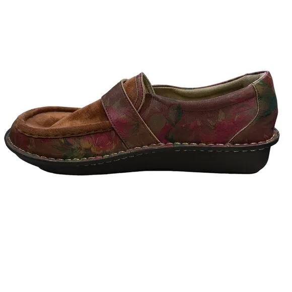 Alegria Marie western romance size 42 Leather suede and smooth floral pattern
