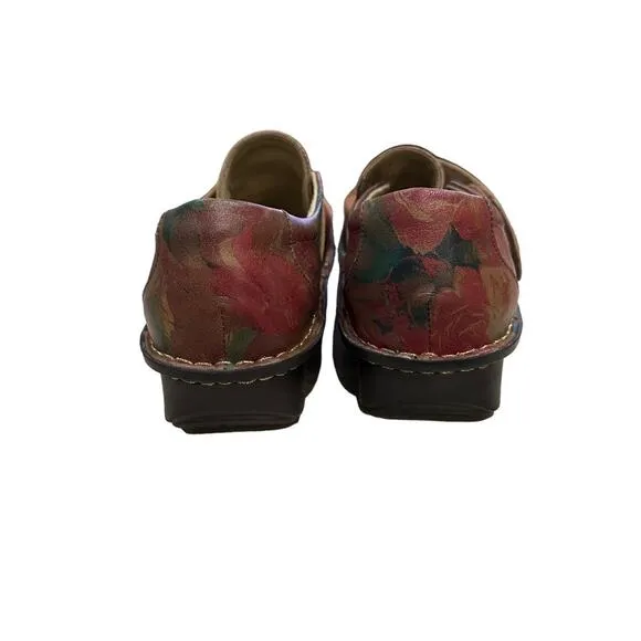 Alegria Marie western romance size 42 Leather suede and smooth floral pattern