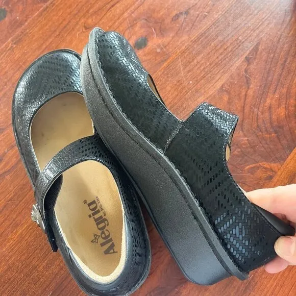 Alegria Paloma Black Dazzler Mary Jane Shoes- Size 36 (6-6.5)
