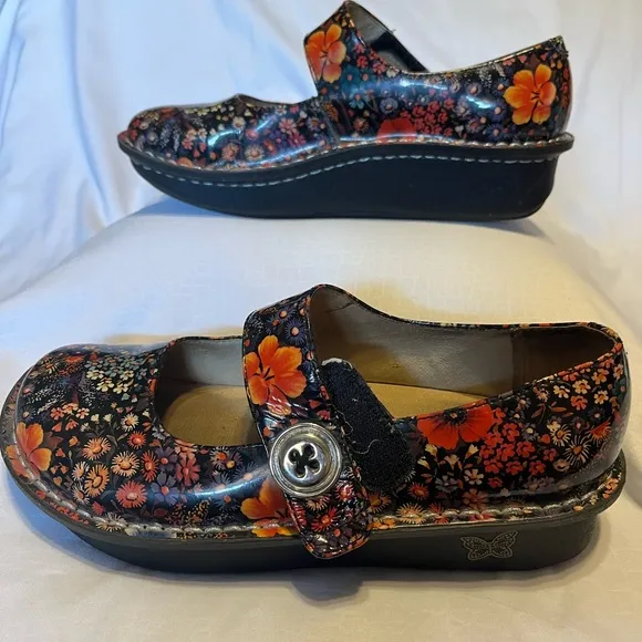 Alegria Paloma Midnight Garden Mary Janes - Size 8