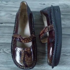 Alegria Paloma Snakeskin Print Mary Jane Shoes Women's Size 40 US 9.5 - 10
