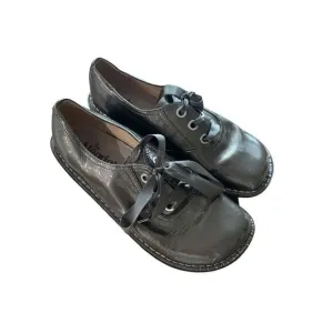 Alegria Womens Green Lace Up Patent Leather Round Toe Oxford Shoes Size 39