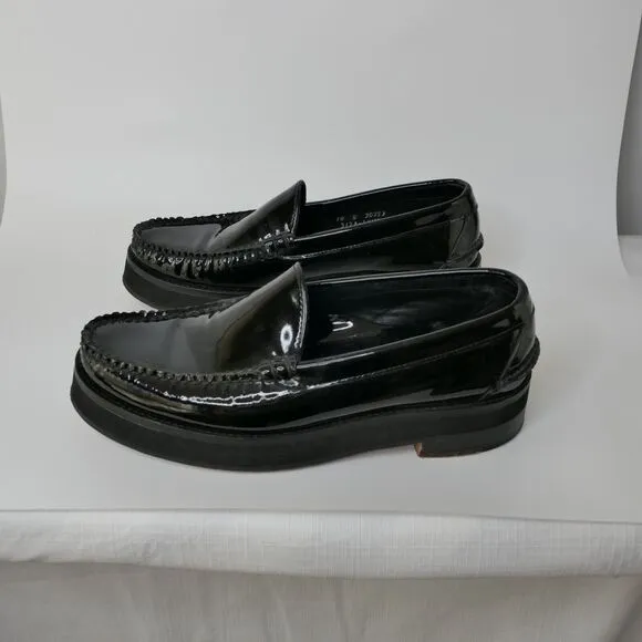 Alejandro Ingelmo Men's Shoes Sz 10D Patent Loafer Shoes Black Glossy Chunky EUC