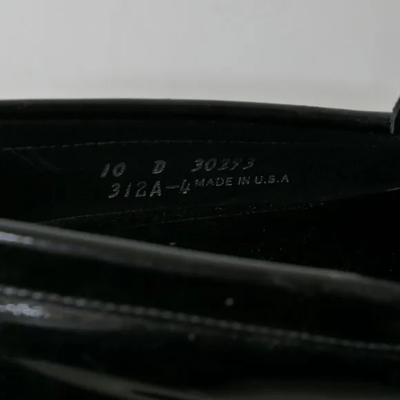 Alejandro Ingelmo Men's Shoes Sz 10D Patent Loafer Shoes Black Glossy Chunky EUC