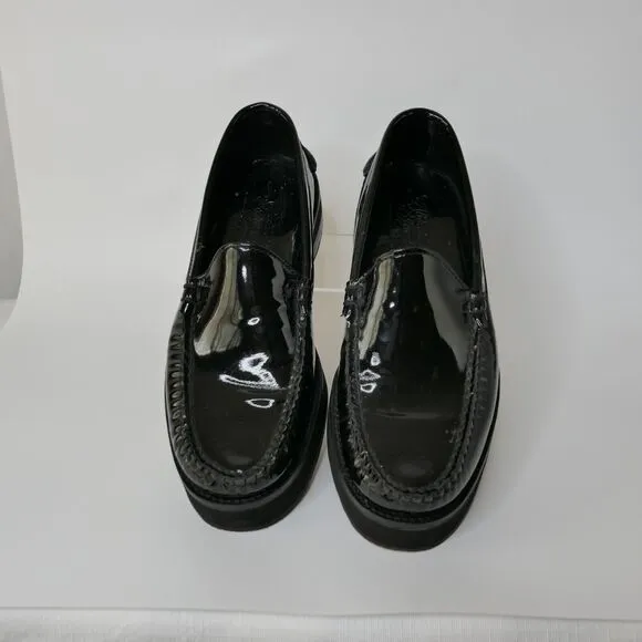 Alejandro Ingelmo Men's Shoes Sz 10D Patent Loafer Shoes Black Glossy Chunky EUC