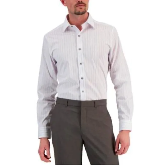Alfani Mens Printed Slim Fit Dress Shirt