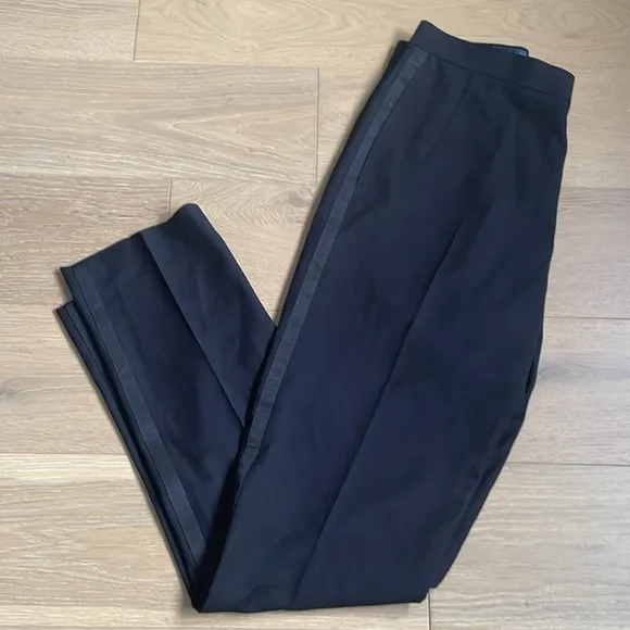 Alfani Men’s Slim Fit Stretch Black Tuxedo Dress Suit Pants 34Wx34L
