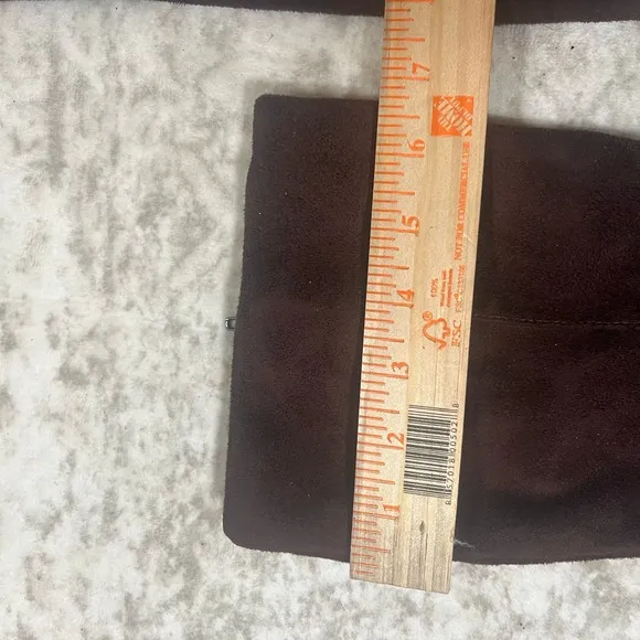 Alfredo Pauly Knee High Boots Block Heel Tie Detail Brown Size 7.5