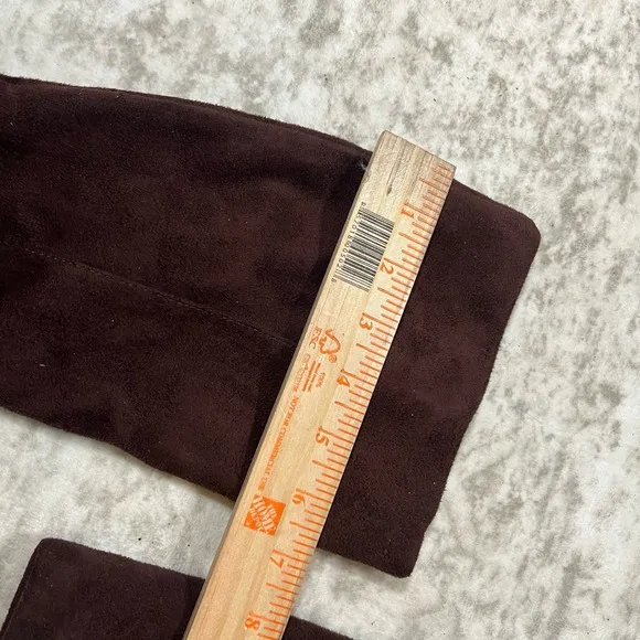 Alfredo Pauly Knee High Boots Block Heel Tie Detail Brown Size 7.5