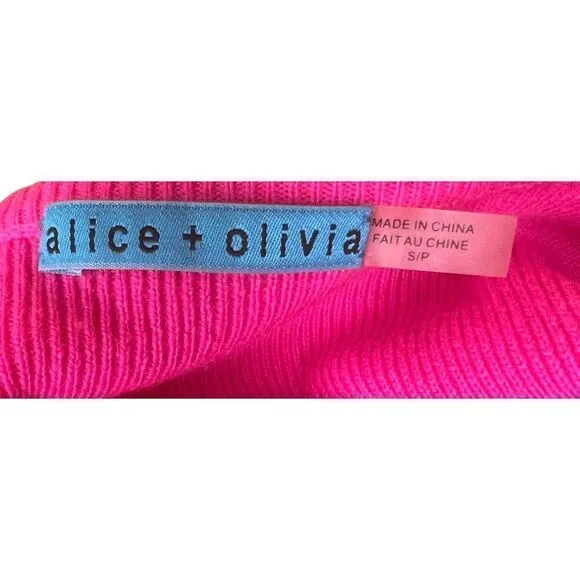 Alice   Olivia Fushia &amp; Grey Wool &amp; Cashmere Bubble Dress NWT Size Small