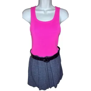Alice   Olivia Fushia &amp; Grey Wool &amp; Cashmere Bubble Dress NWT Size Small