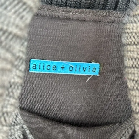 Alice   Olivia Long Sleeve High Cowl Neck Wool Dress, S
