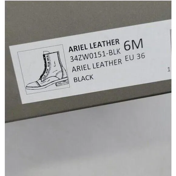ALL SAINTS Ariel combat black moto chunky Zipper boots Shoes Size 6