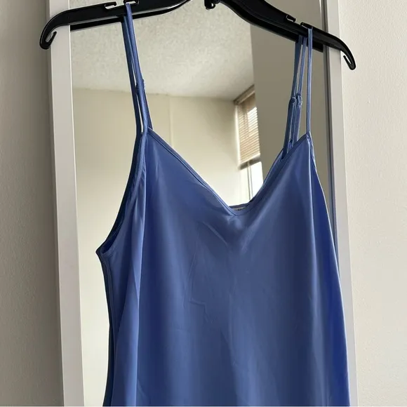 All Saints Bryony Slim Fit V-neck Midi Satin Slip Dress in Purple Size 10 NWOT