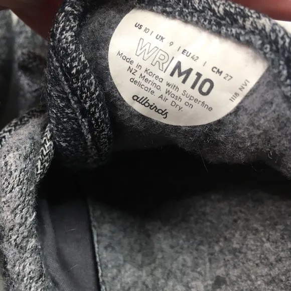 ALLBIRDS Gray Wool Runners Athletic Tennis Shoes