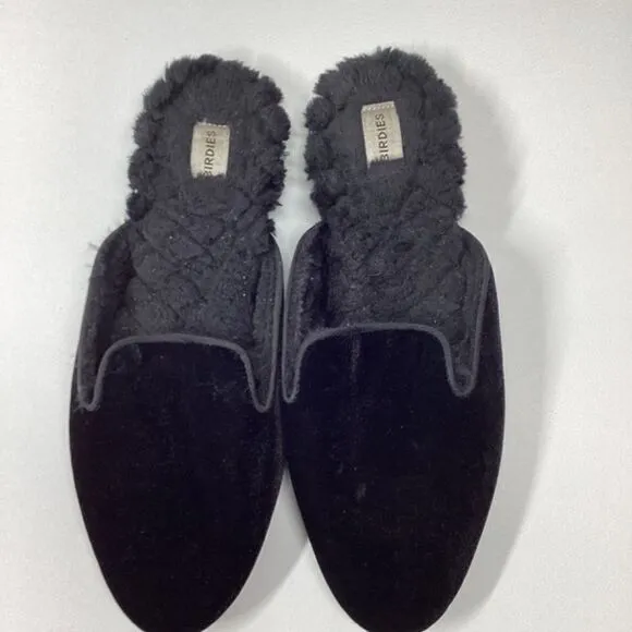 Allbirds Phoebe velvet Faux Fur mule Black
