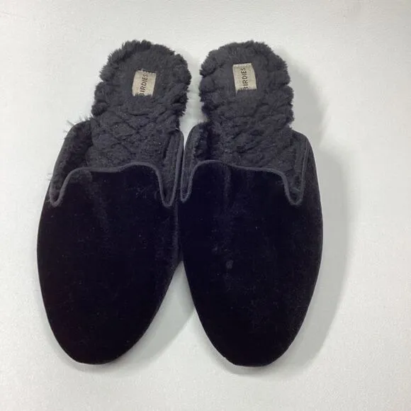 Allbirds Phoebe velvet Faux Fur mule Black