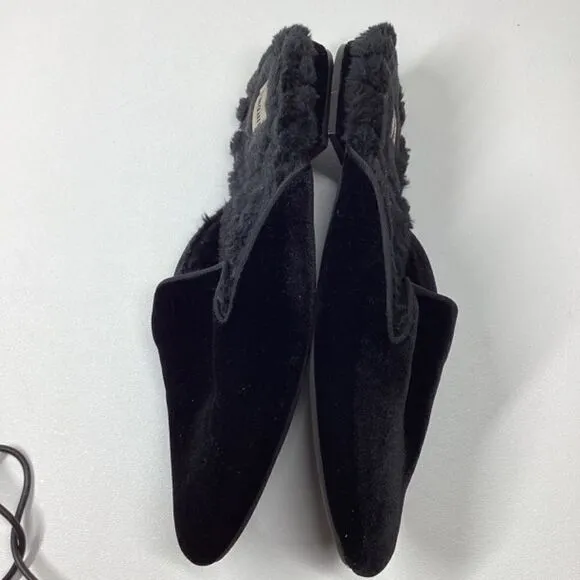 Allbirds Phoebe velvet Faux Fur mule Black