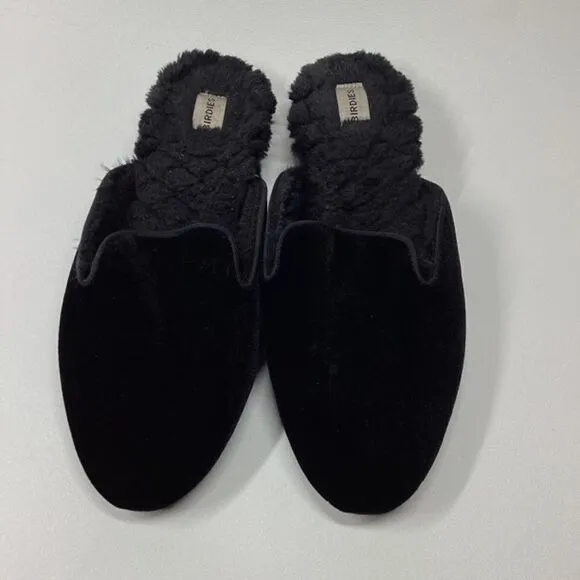 Allbirds Phoebe velvet Faux Fur mule Black
