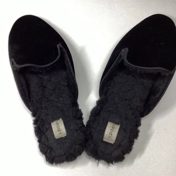 Allbirds Phoebe velvet Faux Fur mule Black