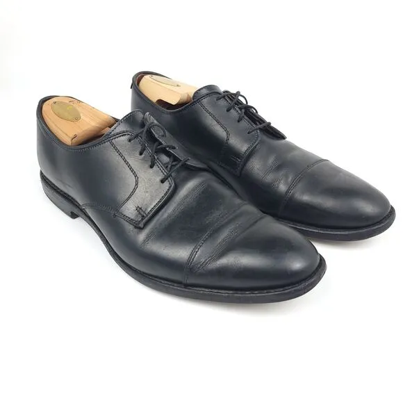 Allen Edmonds Lexington Black Leather Cap Toe Oxford Dress Shoes Men's 10