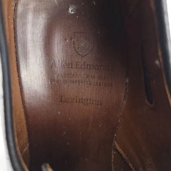 Allen Edmonds Lexington Black Leather Cap Toe Oxford Dress Shoes Men's 10
