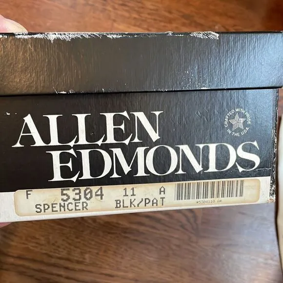 Allen Edmonds Spencer black patent leather dress shoes