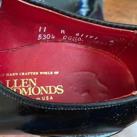 Allen Edmonds Spencer black patent leather dress shoes