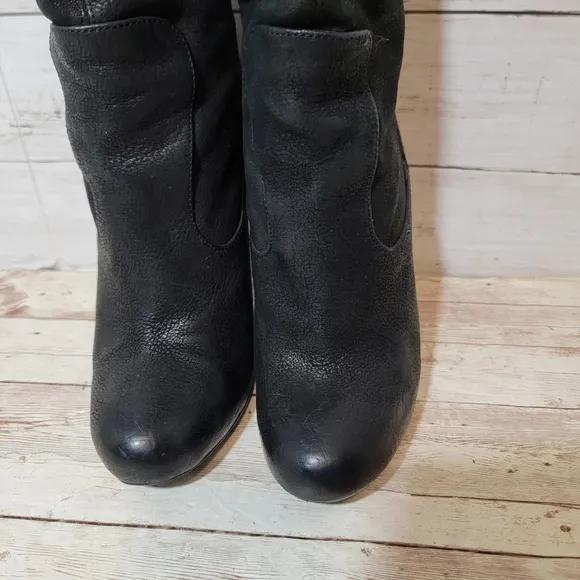 Allsaints mid calf high heel Leather boots