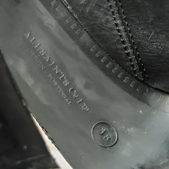 Allsaints mid calf high heel Leather boots