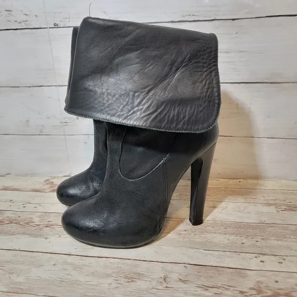 Allsaints mid calf high heel Leather boots