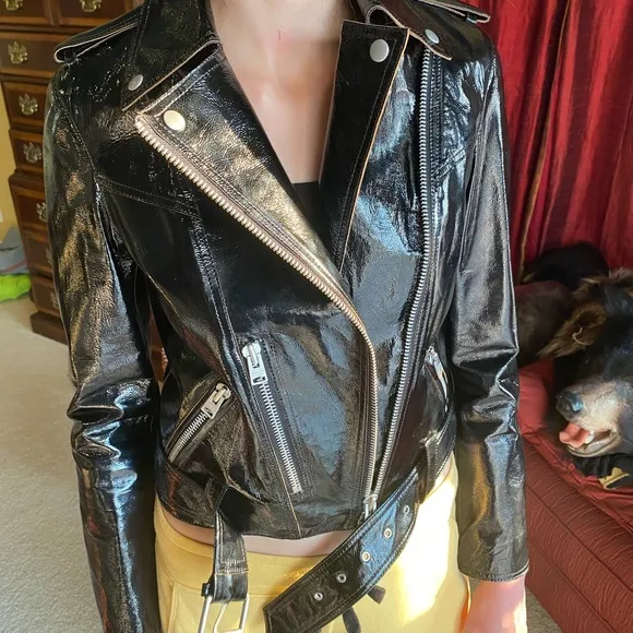 Allsaints RigbyPaytonBiker patentleather jack